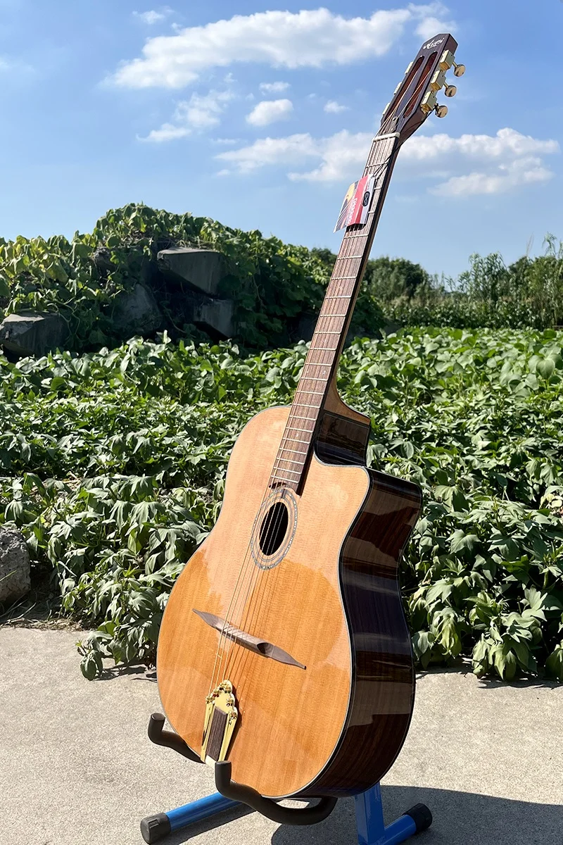 Factory Handmade Solid Wood Archtop Gypsy Guitar (GP06TC)