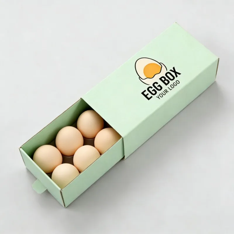 Munalaatikkojen pakkaus 6/10/12 kappaleen sisäosilla, jotka asetetaan munalaatikkoon; pahvilaatikko maatilamunille