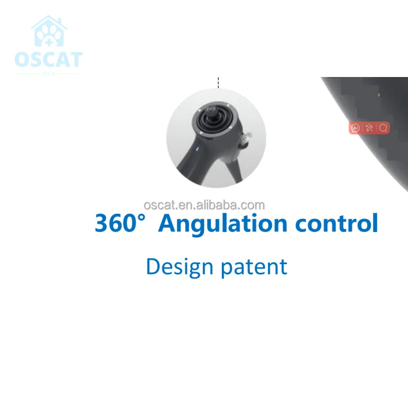 OSCAT Veterinary Equipment RAE-201 Portable Veterinary Flexible Otoscope HD Vet Otoscope for Pet Ear Health Monitor