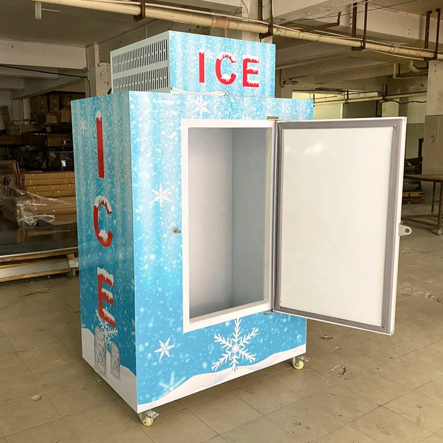 Top Mounted 30CuFt 850L Capacity Single Door Bagged Ice Merchandiser Freezer