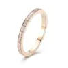 Anillo de oro macizo de 10k con diamante de laboratorio
