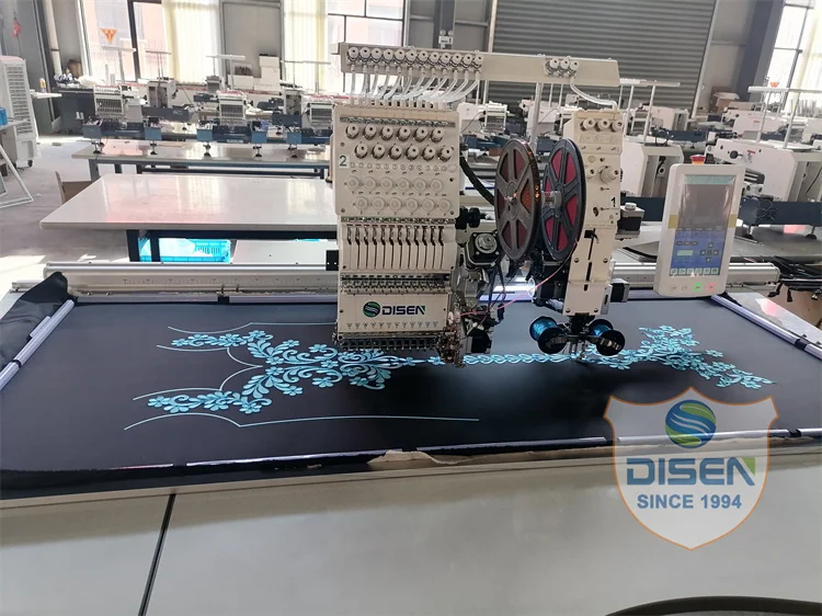 Latest Complete Set Commercial Industrial Computerised Embroidery Machine Cloth One Head Bead Double Sequin Device with Card