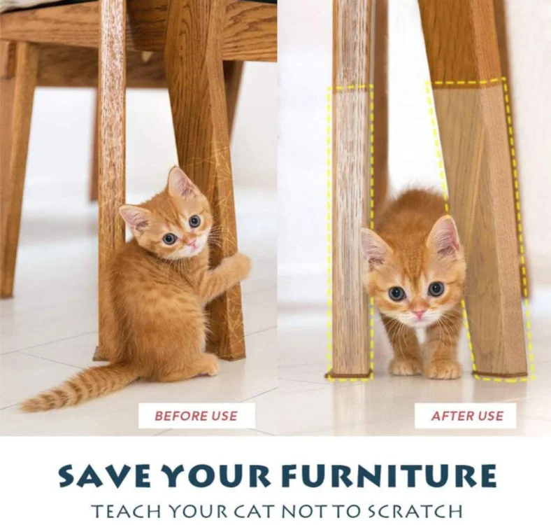 Double Sided Clear Sticky Paws Anti Scratch Deterrent Cat Training Tape