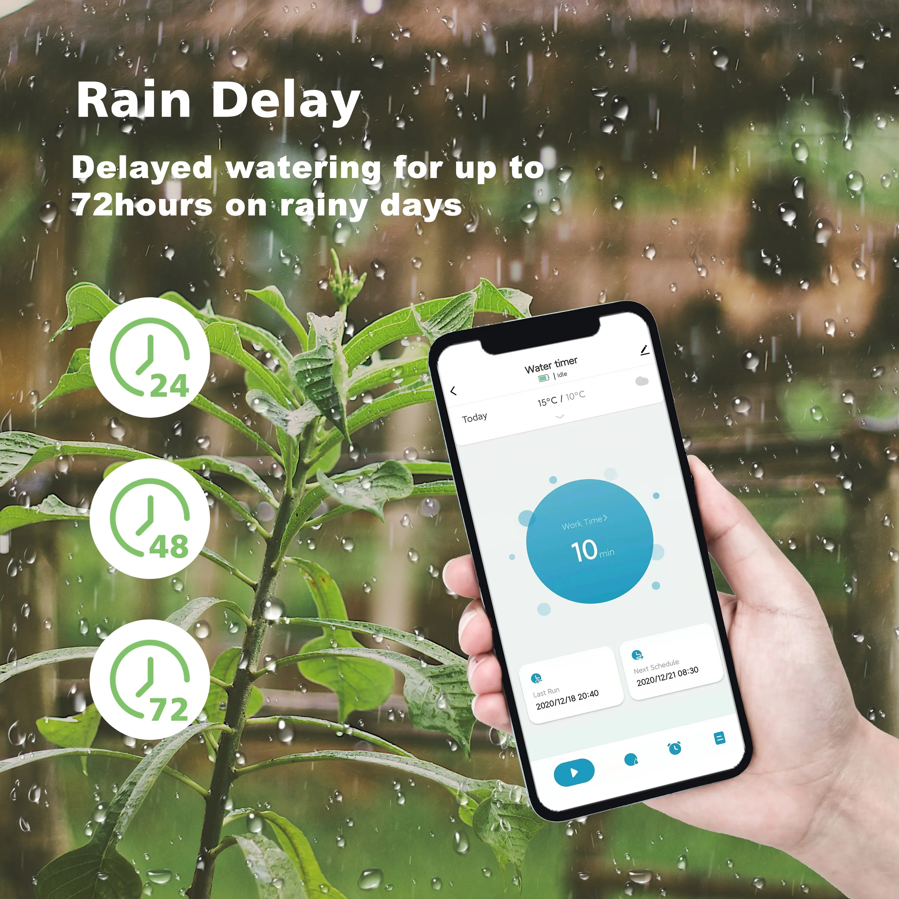 
 Garden Smart Watering Timer Irrigation Controller System Valve Hose Sprinkler Small Hose Timer Tuya WiFi HUB watering timers  