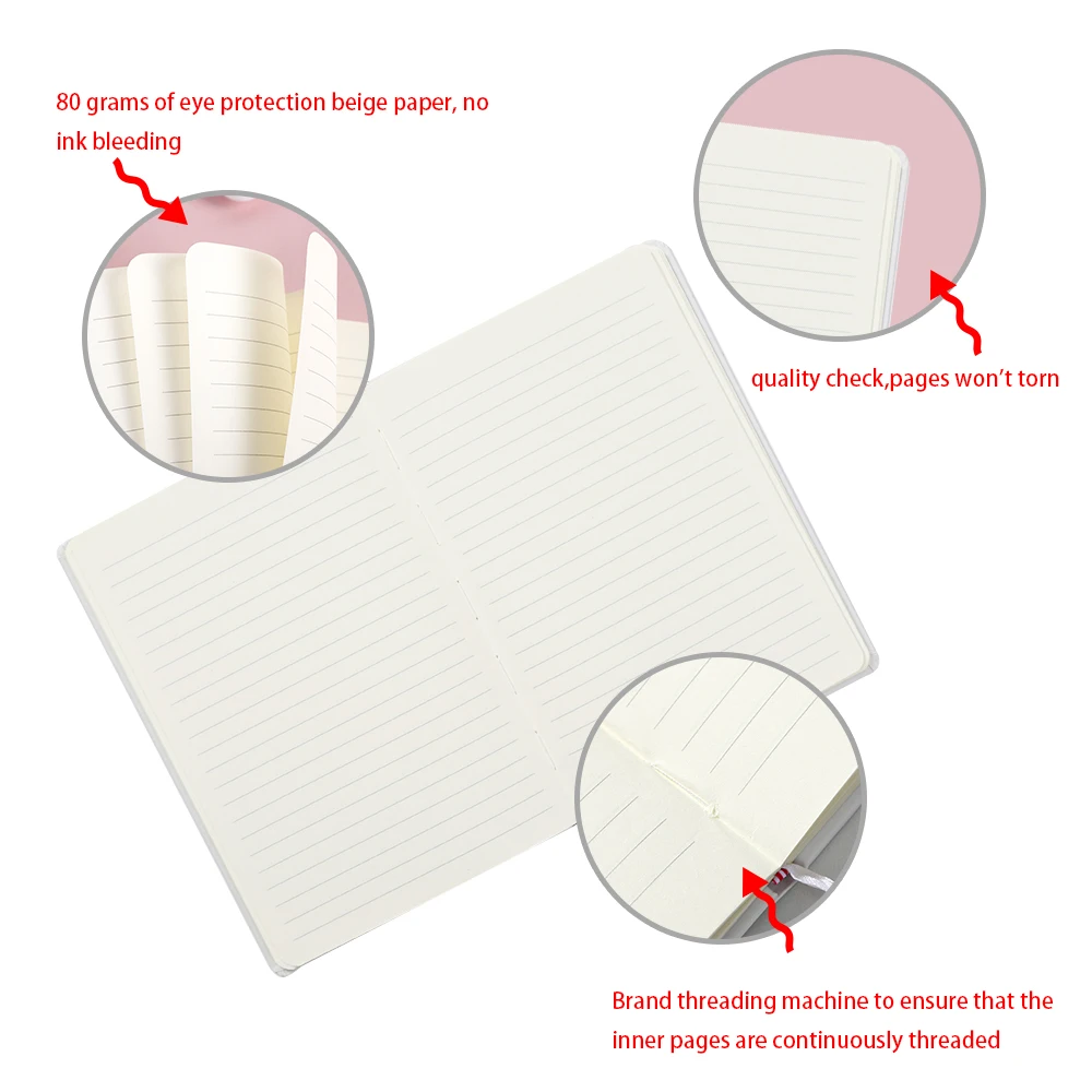 Новейший персональный пользовательский милый дружелюбный дневник с составом мягкий чехол для записной