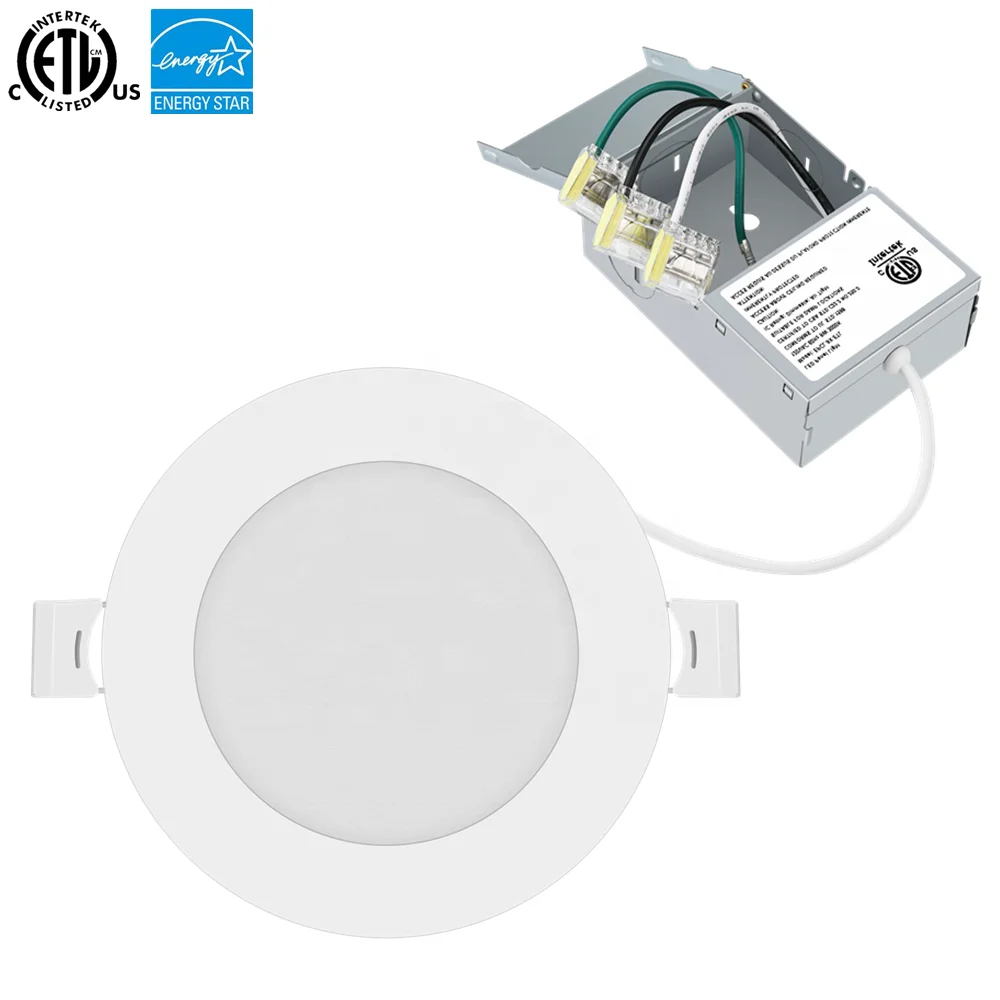 Canada & USA Market ETL Certified CRI80 4'' 9W Damp Rated Type IC LED Panel