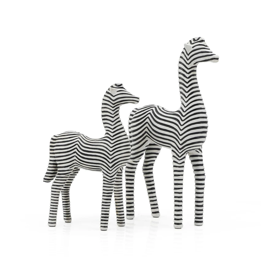 Charming Animal Sculpture Home Decoracion Wholesale Resin Zebra Object For Living Room Ornament