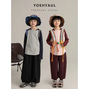 YOEHYAUL CD2053 4-14Y Long-sleeved Teen Girls Shirts Top Winter Whole Sale Teen Girl Shirts for Teenagers