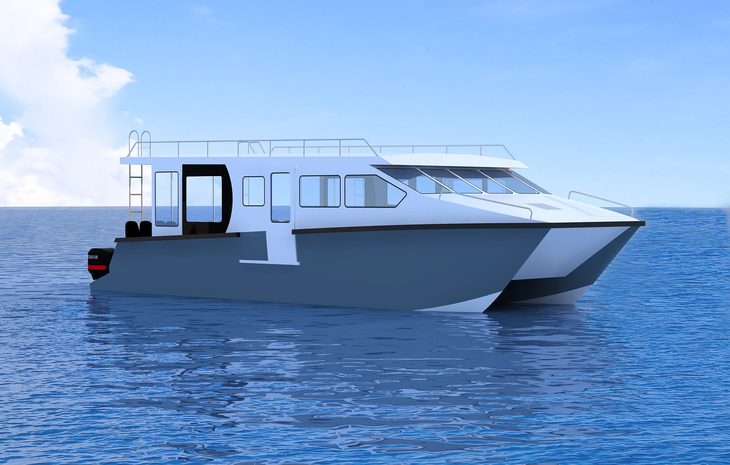 Aluminium Twin Hull Boat Catamaran Passenger Boat for Sale