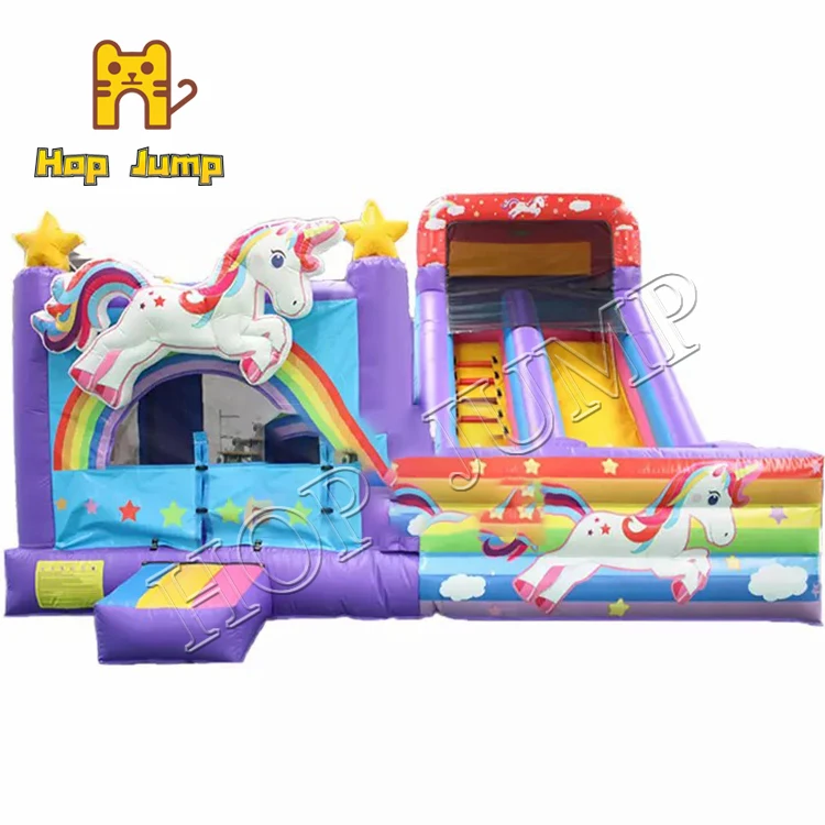 Outdoor Pastel Purple Inflatable Slide Bouncer Kids Large Inflatable