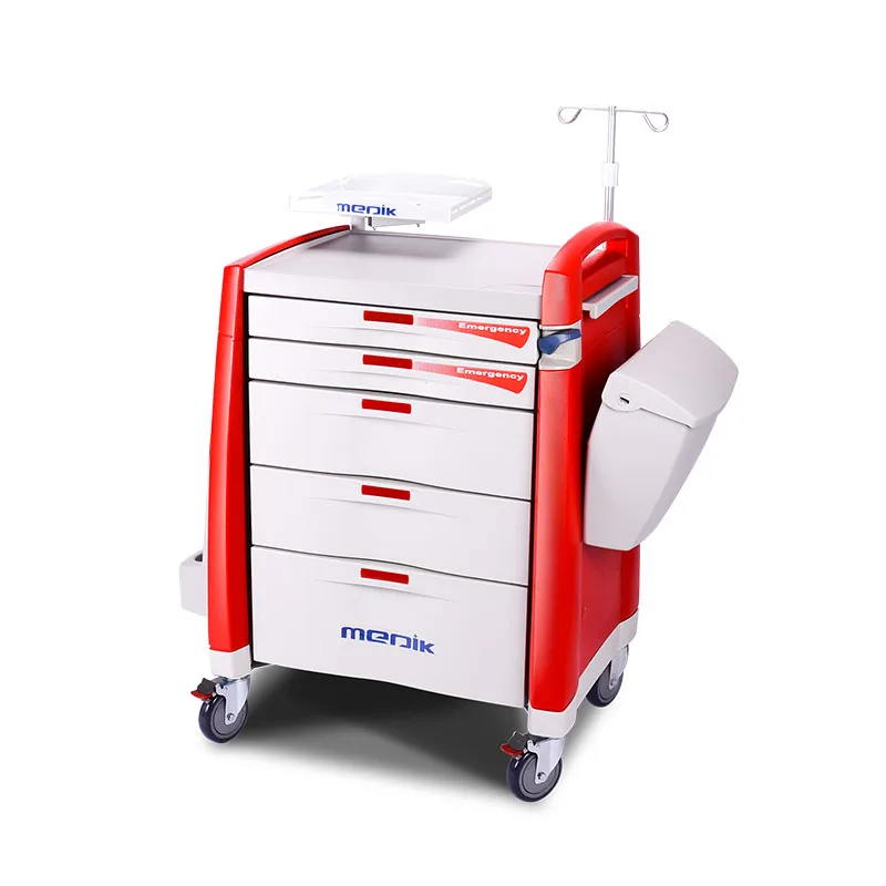 MK-P01 китайский поставщик, супер качество, ABS медицинская тележка для аварийной помощи, больничная тележка