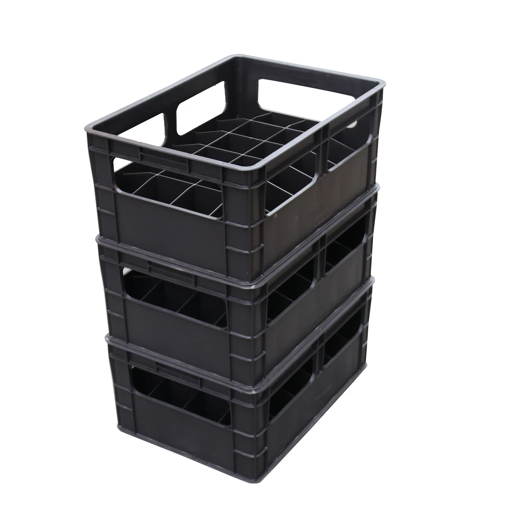 Join Customized Mesh Plastic Package Crate Glass Wine Juice Bottle Crate With Gard Storage