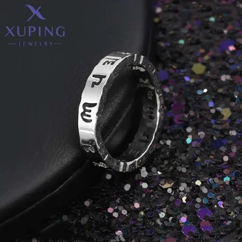 14006 XUPING JEWELRY Stainless Steel Fashion Ring For Men Fine Rings Lucky Six Character Classic Simple Rings