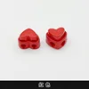 Red - 6#approximately 2 cm wide - heart-shaped