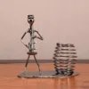 colorful Metal Trombone Little Iron Man Pen Holder