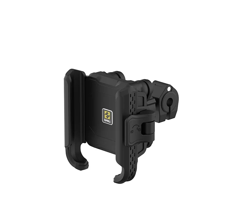 SMNU individualus aliuminio lydinio motociklo vairaro veidrodėlis su 360 laipsnių sukimosi funkcija, universalus dviračių/motociklų telefono laikiklis