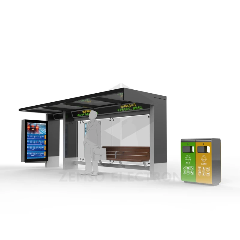 Smart Bus Stop Manufacturer Bus Stop Shelters Modern Waiting Bus Shelter Design