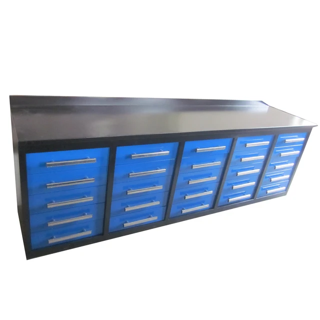Mobile steel storage tool cabinet 20 drawers stainless steel handle heavy duty loaded China factory directly supply high quality