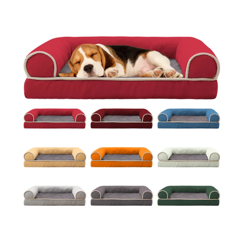 Divano per animali domestici Solido ortopedico Memory Foam Letto per animali di lusso Lavabile Grande cuscino Letto per cani con fondo antiscivolo