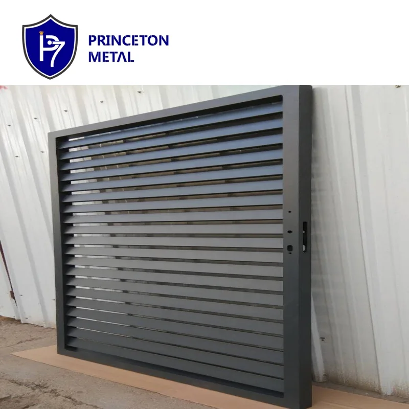 PRINCETON METAL Easy-to-Assemble Outdoor Privacy Decorative Aluminium Horizontal Louver Garden Fence System
