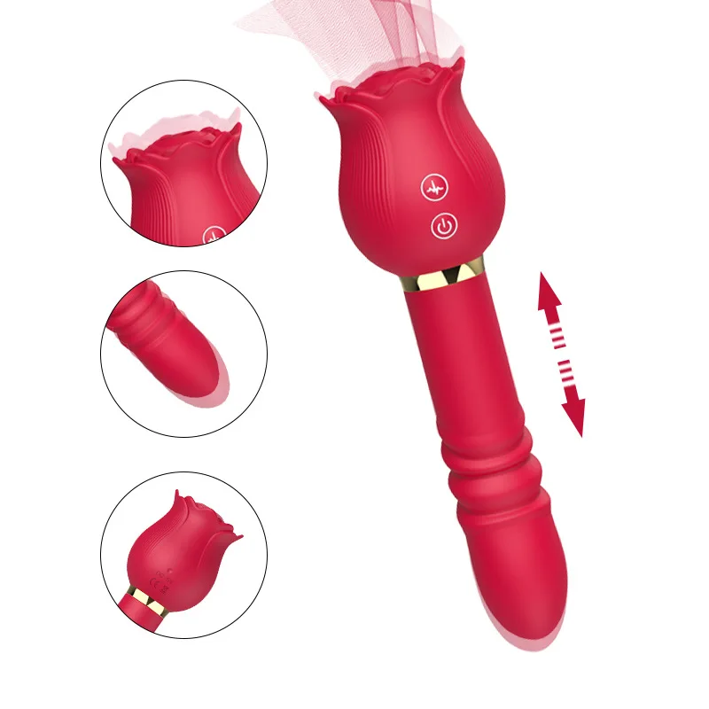 Silicone Sucking Vibrator Sex Toy Nipple Stimulator Clit Sucker Rose Magic  Tongue Vibrator Massage for Women