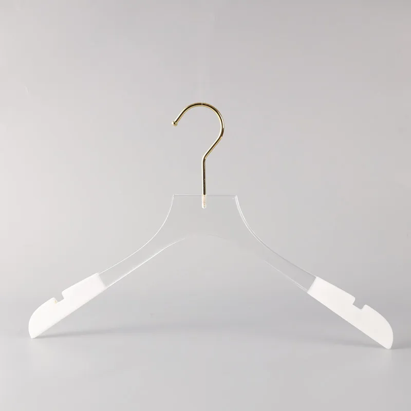 Hanger plastic garment plexiglass pmma single coat hanger acrylic cloth hanger