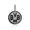 Catene intrecciate in argento-borussia dortmund da 24 pollici