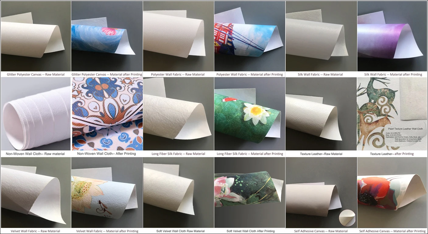 Eco Solvent Inkjet Printing Blank Velvet Fabric for Wall Paper