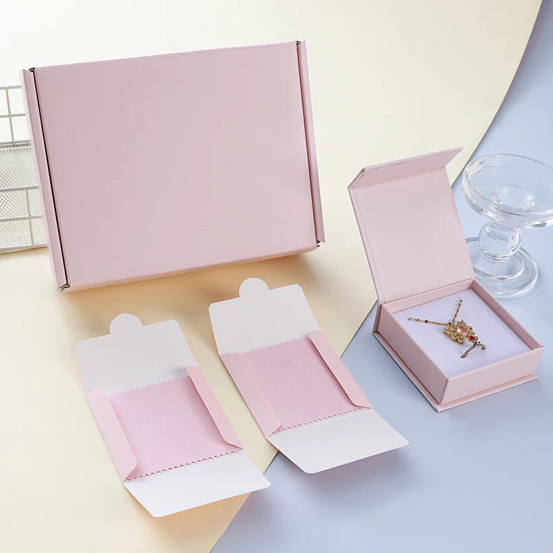 product oem hot sell custom logo simple paper jewelry box ring necklace magnet packaging box set-11