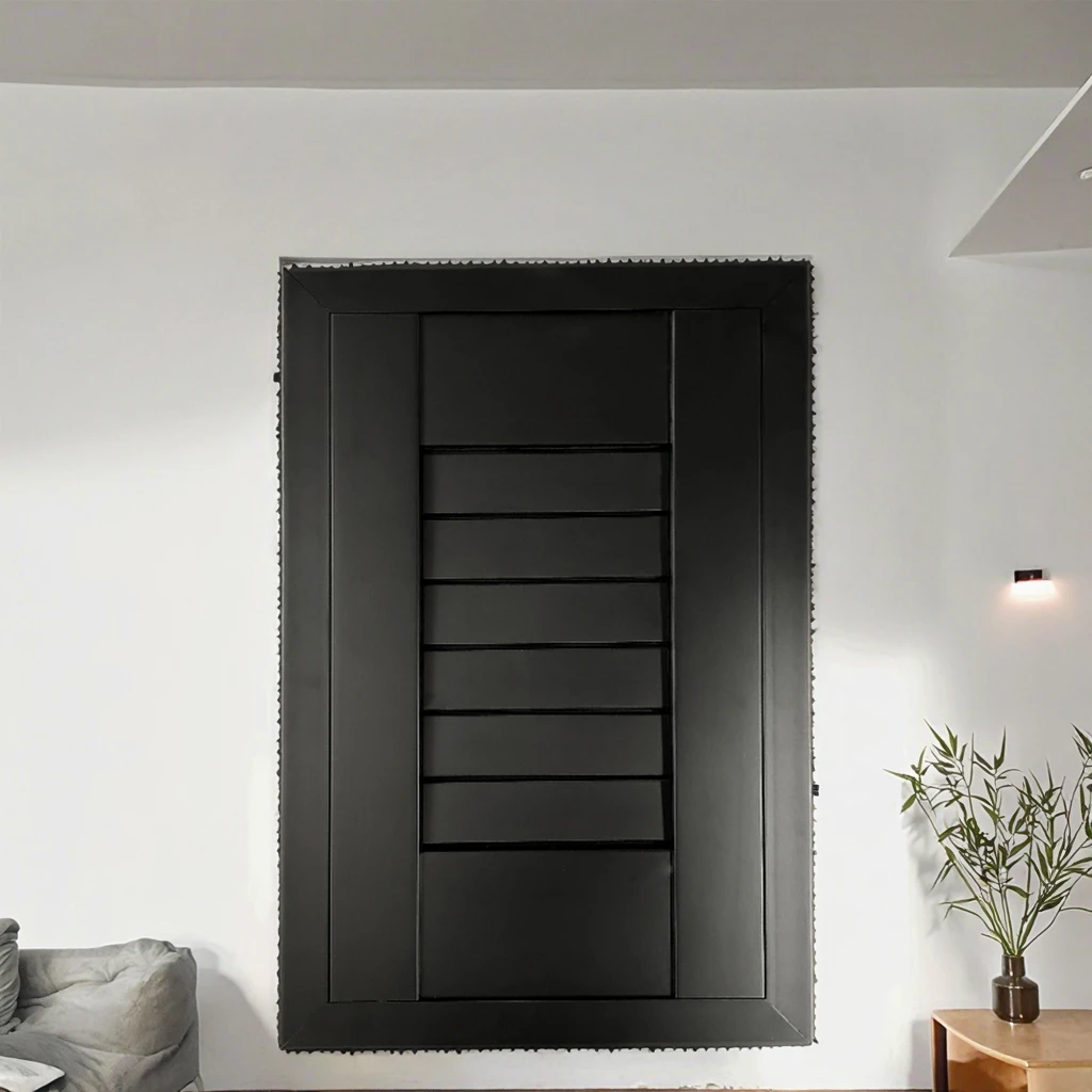 Simple Style Built-In Ventilation Shutter Easy-to-Install Detachable Wood Shutter with Magnet for Everyday Use