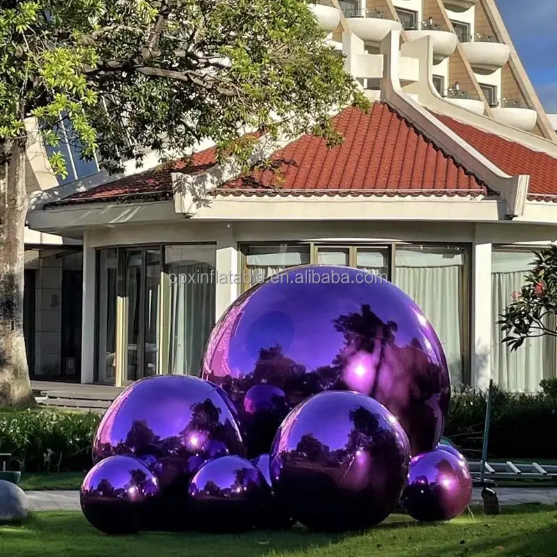Wedding Stage Decoration Large Giant Laser Inflatable Mirror Ball Disco Inflatable Mirror Ball