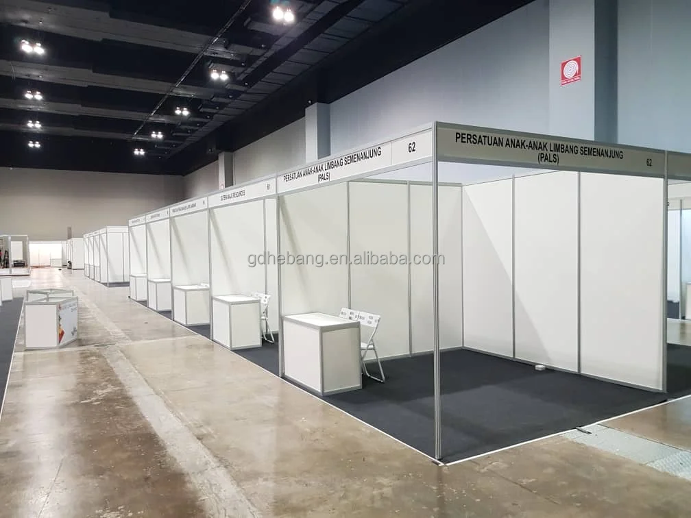 10 Linked Booth 3x3m Back to Back Modular Exhibit Stand for Trade Show Fair Booth