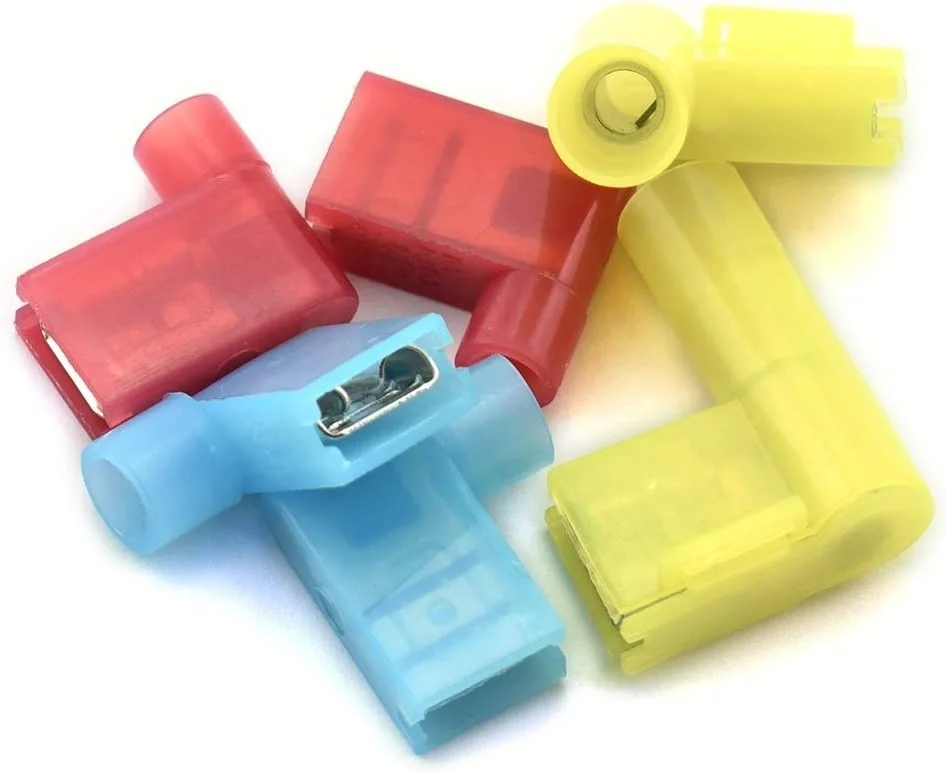thumbnail image 2 of 100x Spade Female Insulated Electrical Wire Connectors - Crimp Terminals, 16-14 AWG, Blue 2 of 4