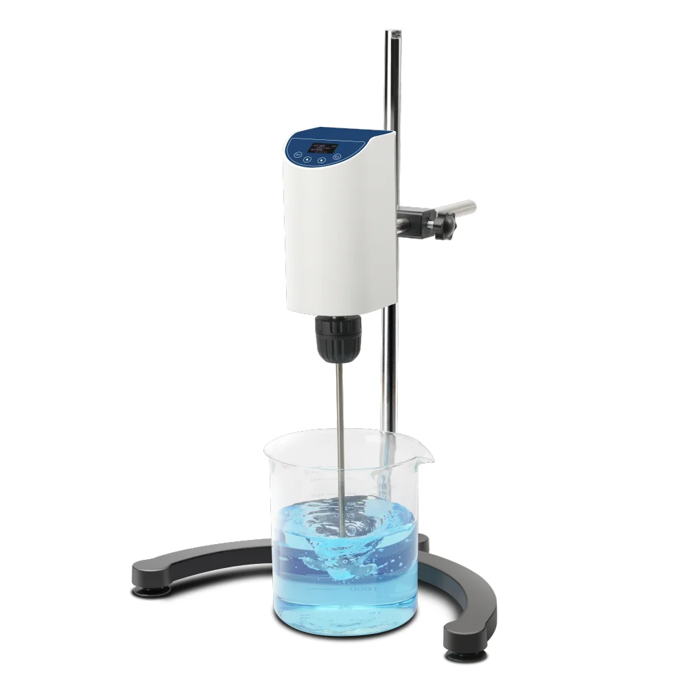 IKEME Lab Chemical Mixing Equipment Homogenizer Mixer Cosmetic 10L Lab Agitator Electric Laboratory Mixer Overhead Stirrer