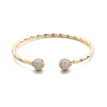 custom  fashion Jewelry Bangle  18K gold custom  geometry elasticity  diamond  Bangle