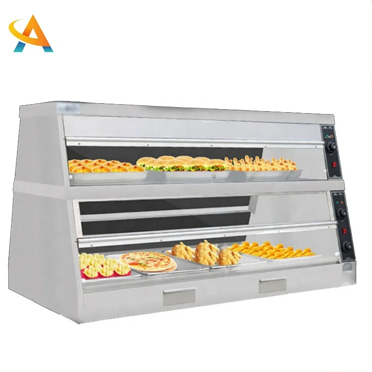 美品ホットフードディスプレイ MJ45AL Stainless-Steel-Hot-Food-