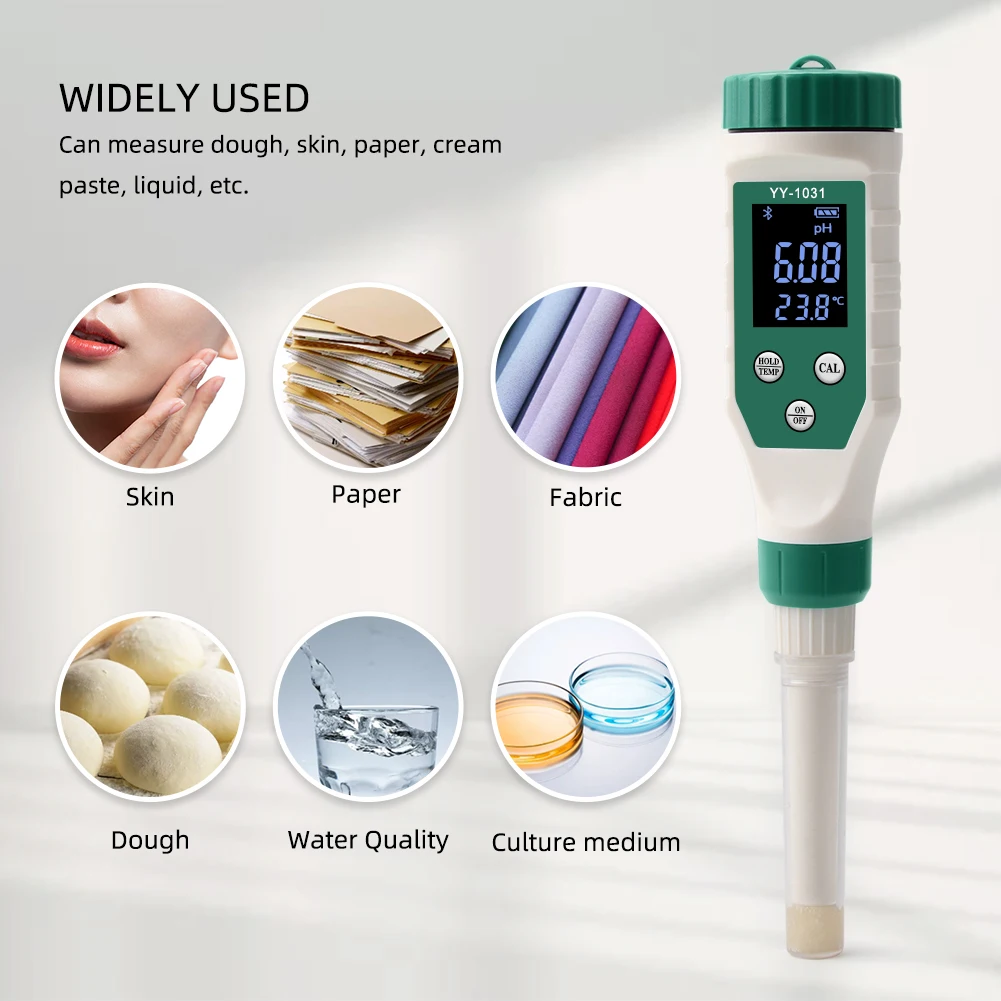 Backlit Lcd Display Bluetooth Ph Meter With Atc High Accuracy Ph Tester