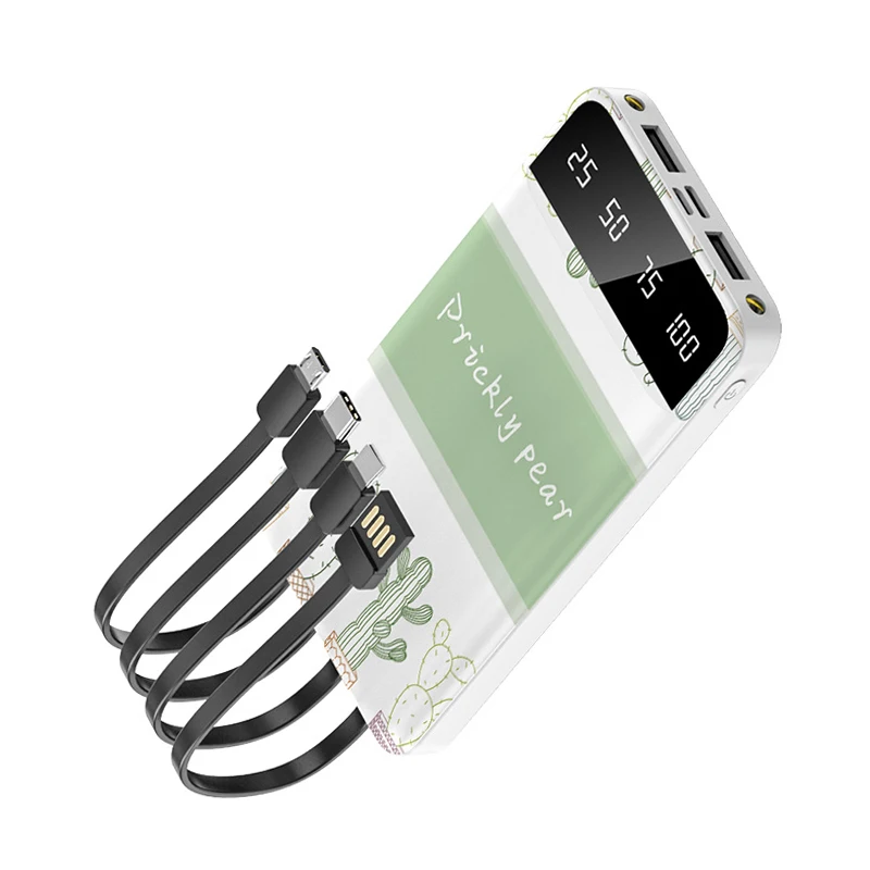Портативное зарядное устройство 20000 мАч, зарядное устройство с двойным выходом, зарядное устройство с цифровым индикатором для мобильных телефонов