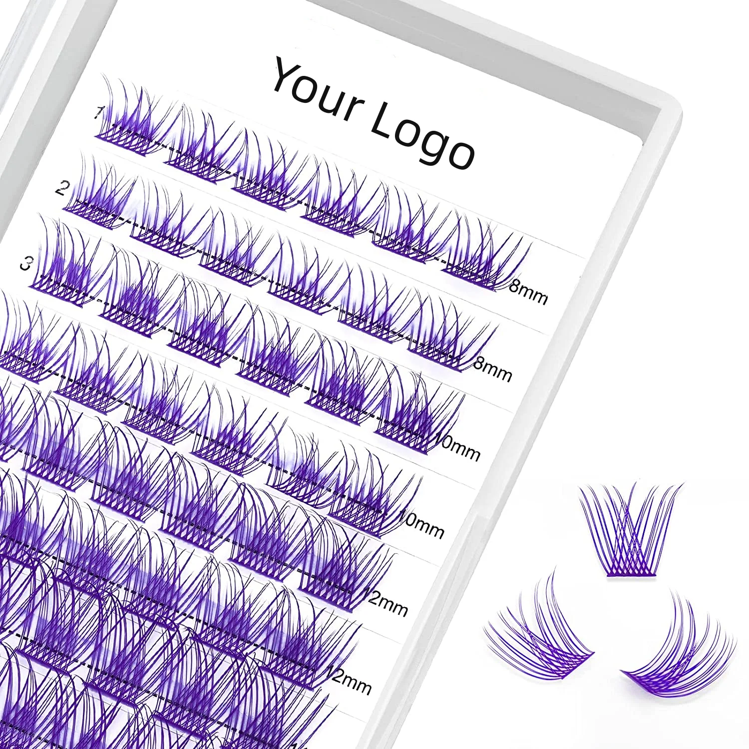 Individual Fluffy Diy Segment Lashes Custom Logo Glue Mink Lash