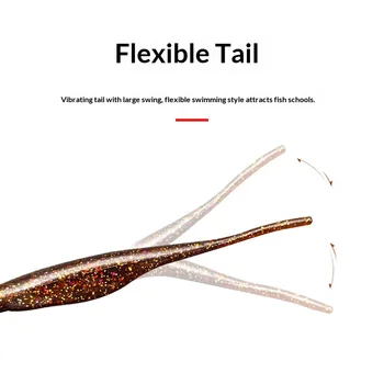 2025 New Flexible Artificial Soft Bait Straight-Tail Worm Soft Lure for Mandarin Fish Bass 130mm – Soft Lure – view 5