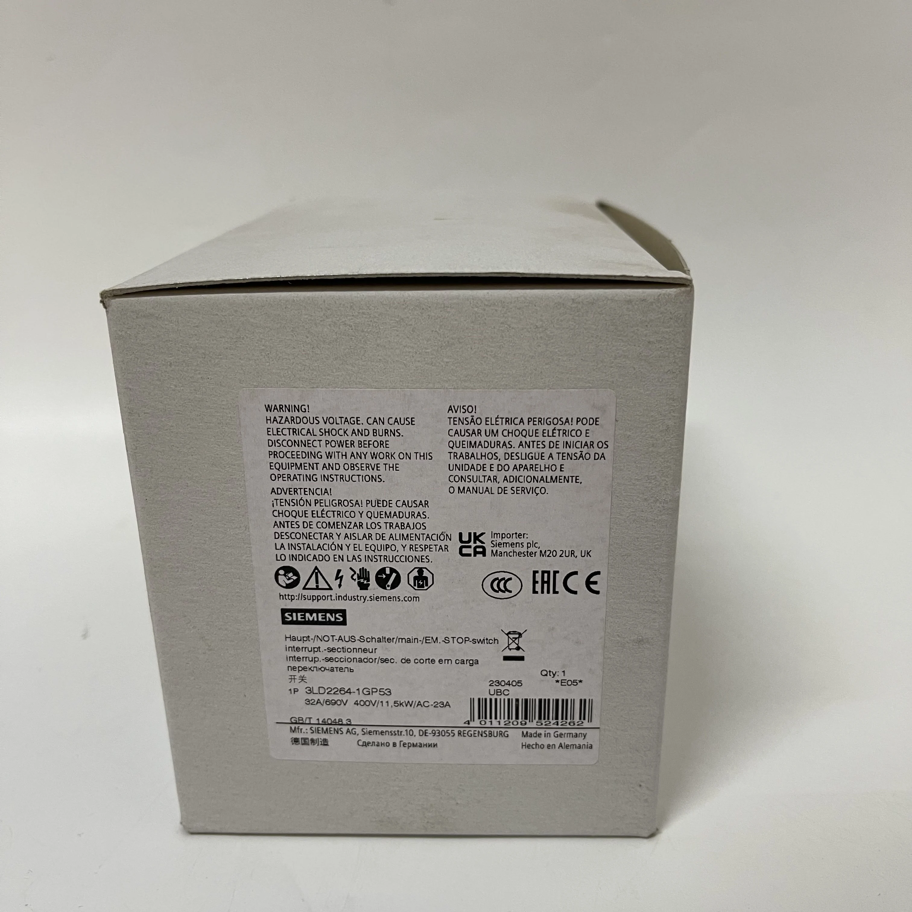 Siemens Main Switch 3LD2264-1GP53 Siemens Main Switch 3LD2264-1GP53