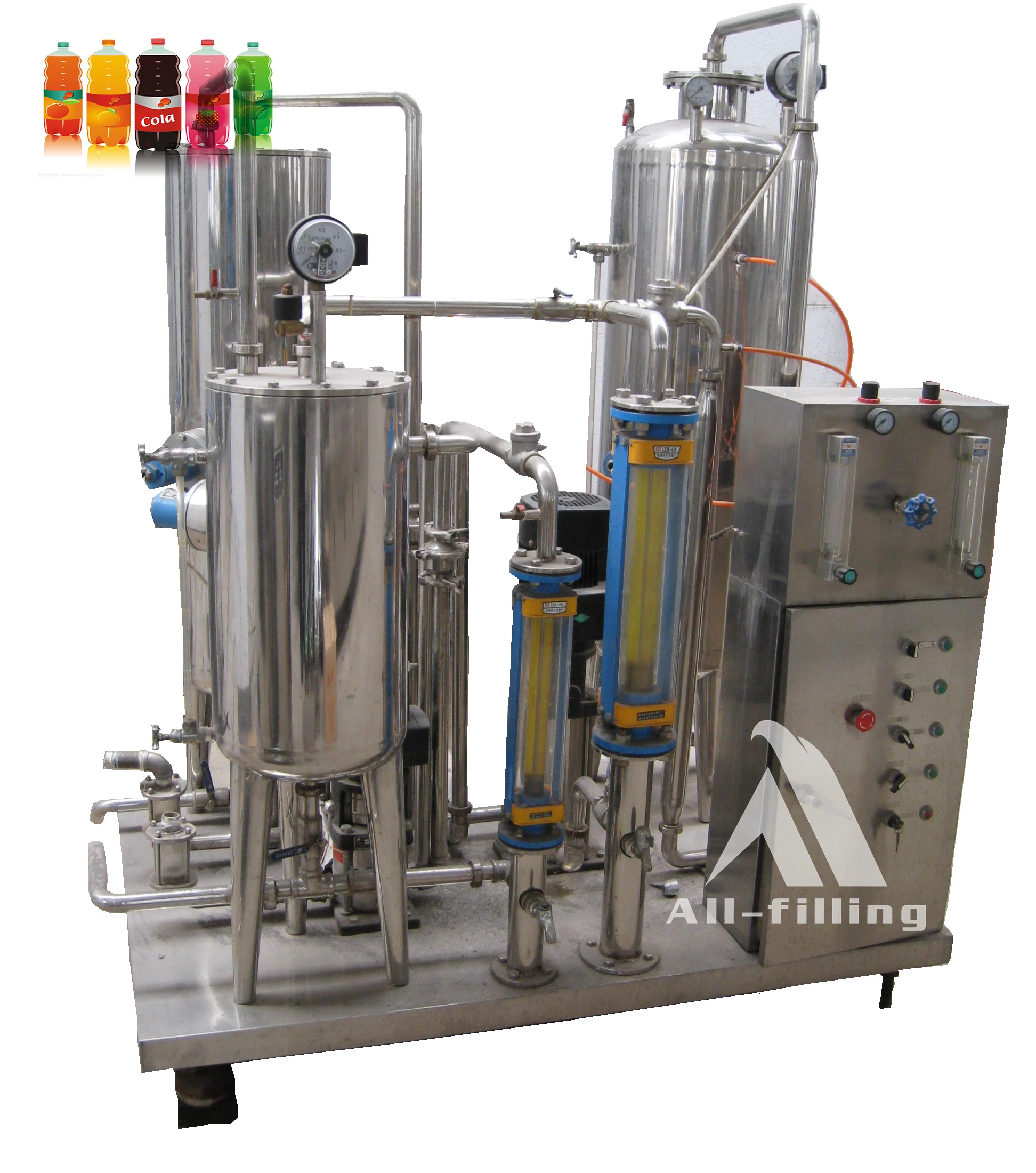 QHS-1500 высокое качество CO2 соды конвеерная машина для розлива газированных напитков, миксер/сверкающие по производству напитков тестомесильная машина