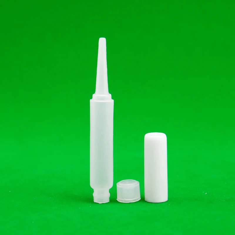 Mini white color 1ml 2ml Small capacity HDPE plastic squeeze glue dropper bottle