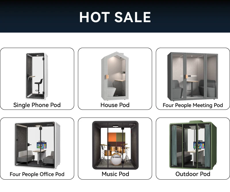 Soundbox High Quality Price Sound Proof Prefab Acoustic Office Phone Booth Acoustic Portable Office Pod Meeting