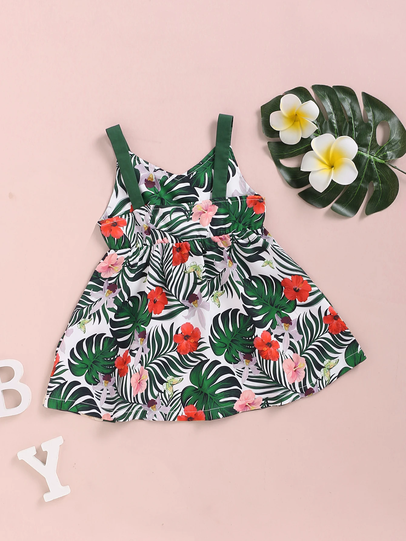 
 Amazon Hot Selling baby dress girls Flower skirt baby girl party dress sleeveless baby summer dress  