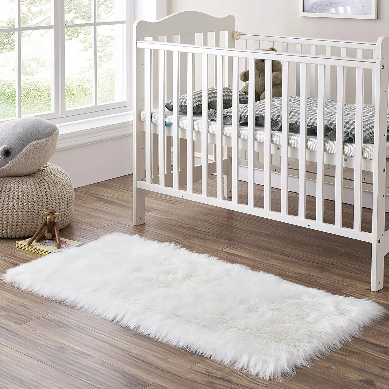 Brooklyn Baby Cot Crib With 120x60 Mattress (White)