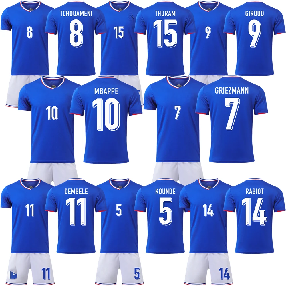 Euro 2024 France National Football Team Home Player Soccer Jersey ...