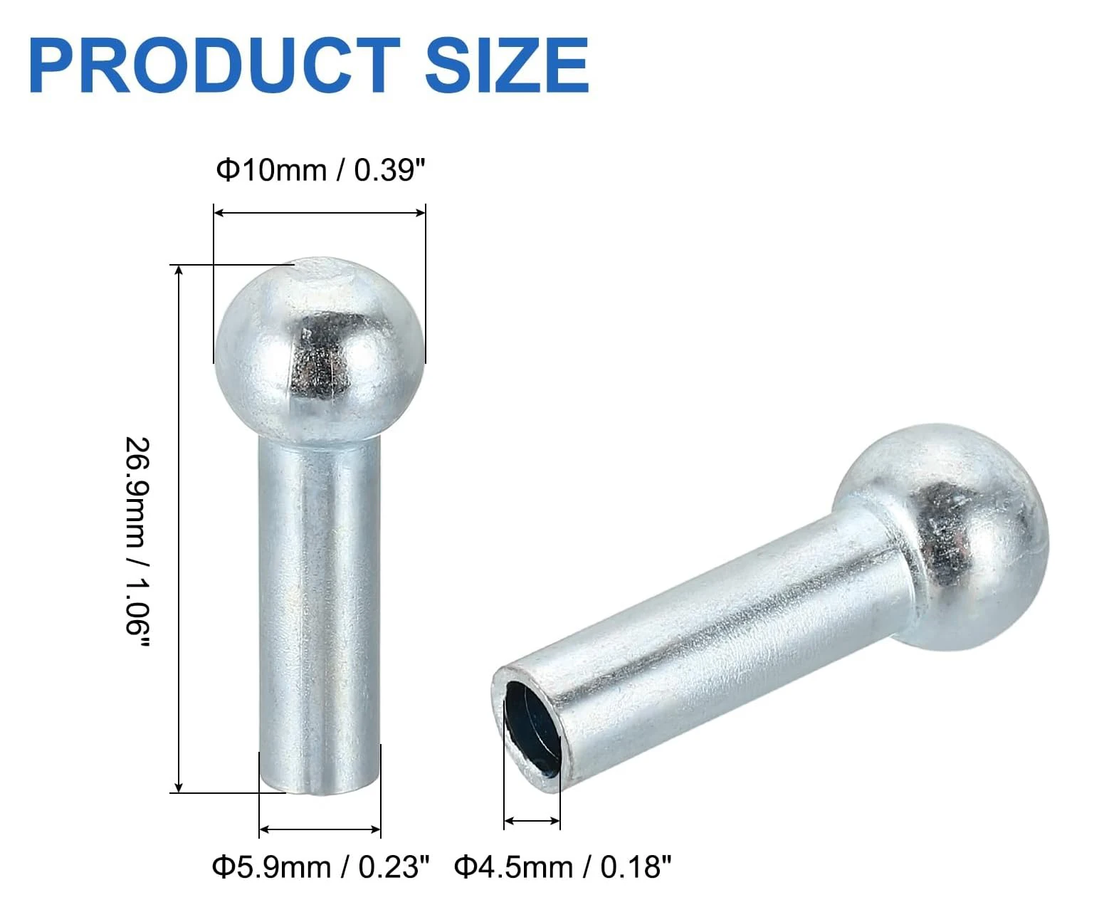 Produktbild von 10er Pack Kabelball-Stopper Aus Gummiertem Kunststoff – Ø 38/40 Mm, Für 8/10 Mm Kabel, Ideal Für Fitnessgeräte, Seilzüge & Mehr