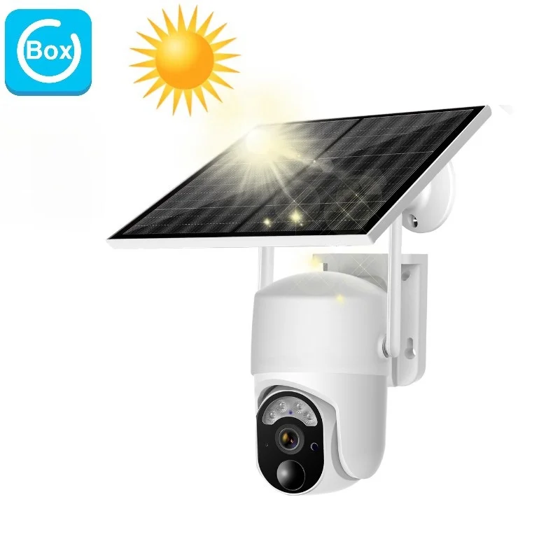 Ubox 4G Wireless 3MP 4MP PTZ Solar CCTV Camera with solar panel Solar WIFI  Camera Security Sim Card Solar Camera