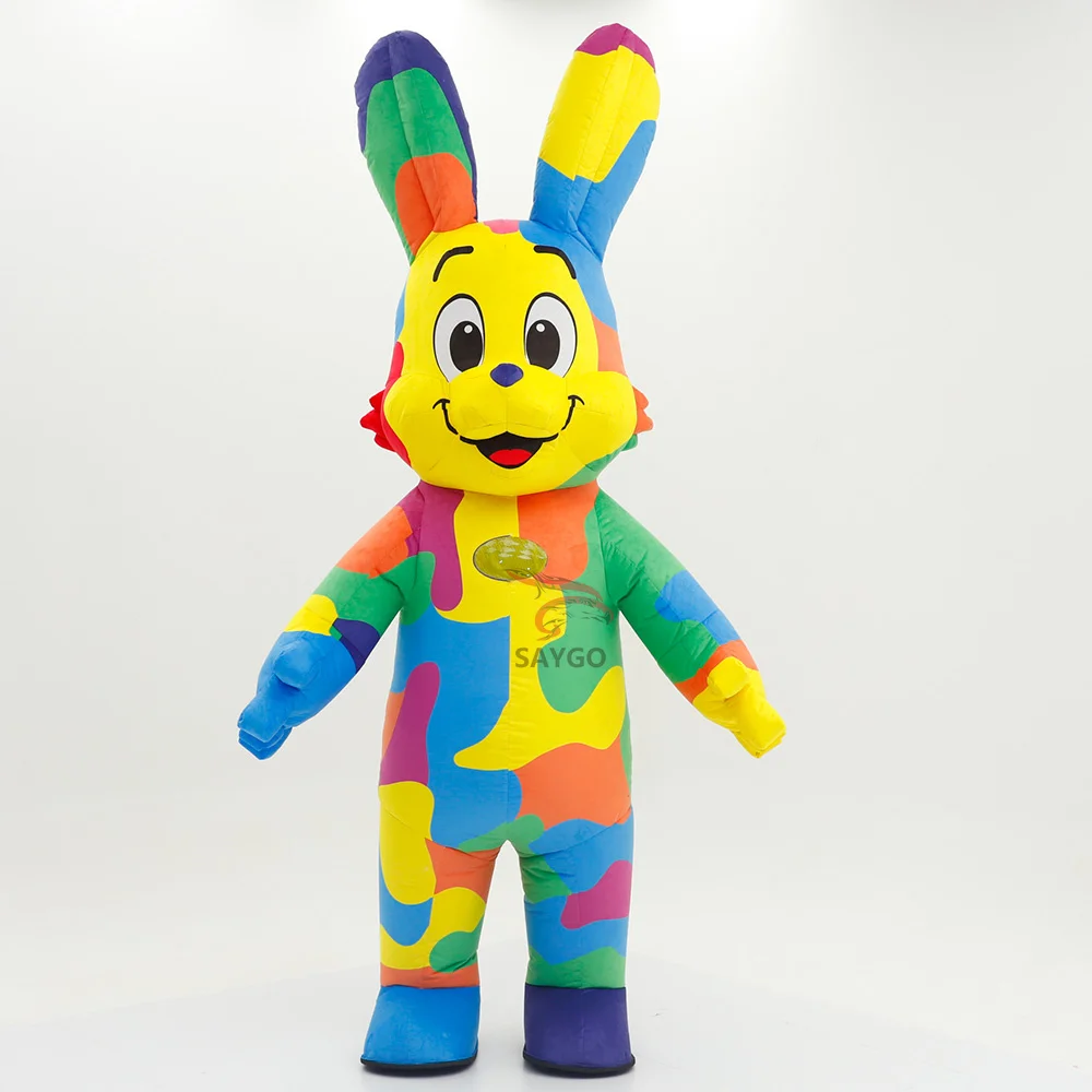 Performance Wear Mascot Costume Rabbit Clothes for Birthday Party Dress 2/2.6m Celebration Events Rental Inflatable Bunny Rabbit